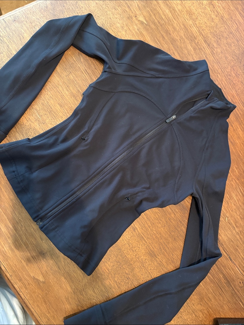 lululemon athletica Black Fitted Zip-Up Bomber Jacket